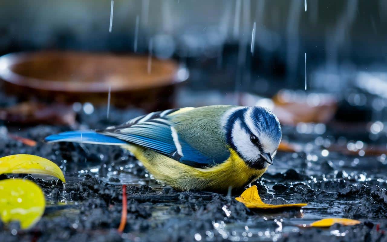 Cince in difficoltà: il gesto banale in giardino che le uccide lentamente sotto la pioggia