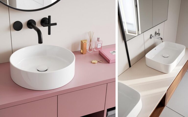 Piano di lavoro nel bagno: 10 modelli di tendenza