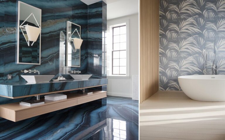 Piastrelle di grande formato: 12 idee per il bagno