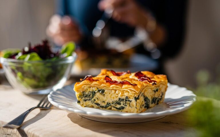 Più leggero di una quiche, questa torta salata contiene meno di 100 calorie a porzione