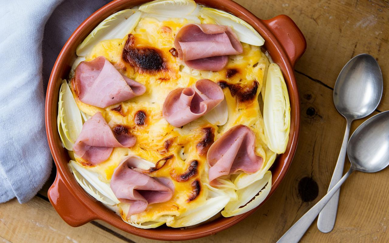 Ricetta di indivie arrostite con prosciutto e formaggio nell'Airfryer