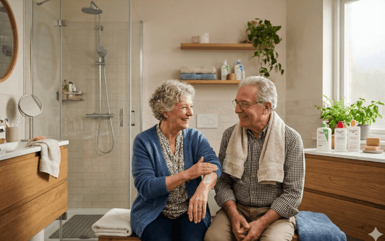 I dermatologi raccomandano agli over 65 di fare la doccia 2-3 volte a settimana per proteggere la pelle che invecchia