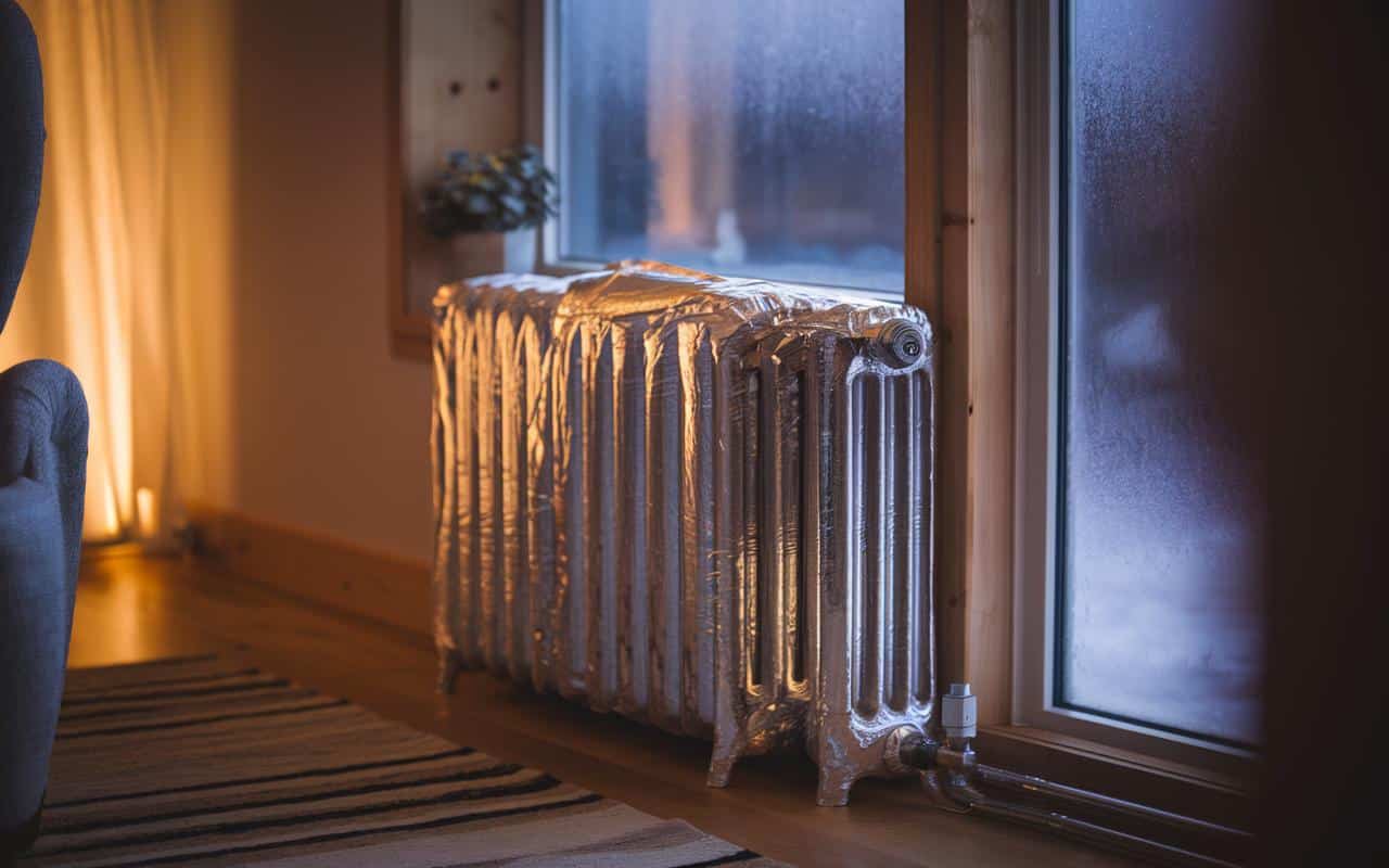 Foglio di alluminio dietro i radiatori: come riflette il calore e riduce le bollette energetiche questo inverno