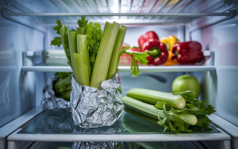 La carta stagnola mantiene il sedano fresco per settimane: la scienza alimentare spiega perché funziona