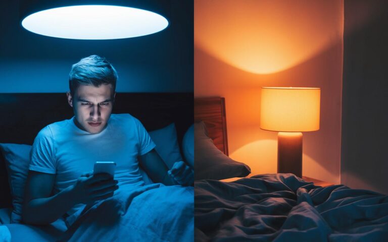 La luce degli schermi a tarda notte altera la melatonina e ritarda l’addormentamento, affermano i ricercatori del sonno
